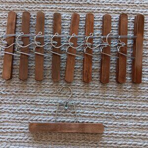 Solid Wood Pant or Skirt Hangers (qty 10)